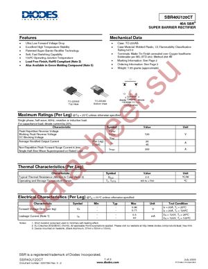 SBR40U120CT datasheet  